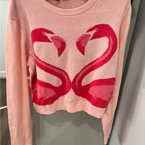 H&M Divided Novelty Flamingo Sweater LARGE.
